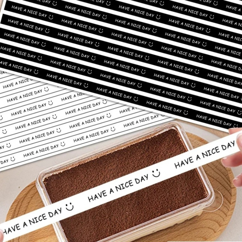 Coffee Tea Paper Cups - 100Pcs HAVE A NICE DAY Smile