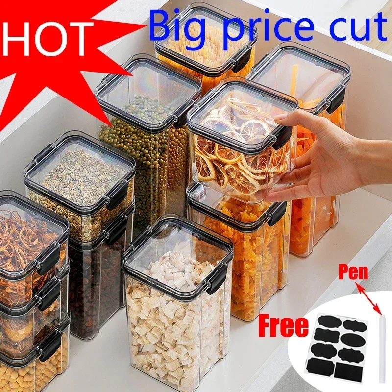 Coffee Tea Sugar Canister Set - 460-1800ml Sets Stackable Kitchen Sealed Jar