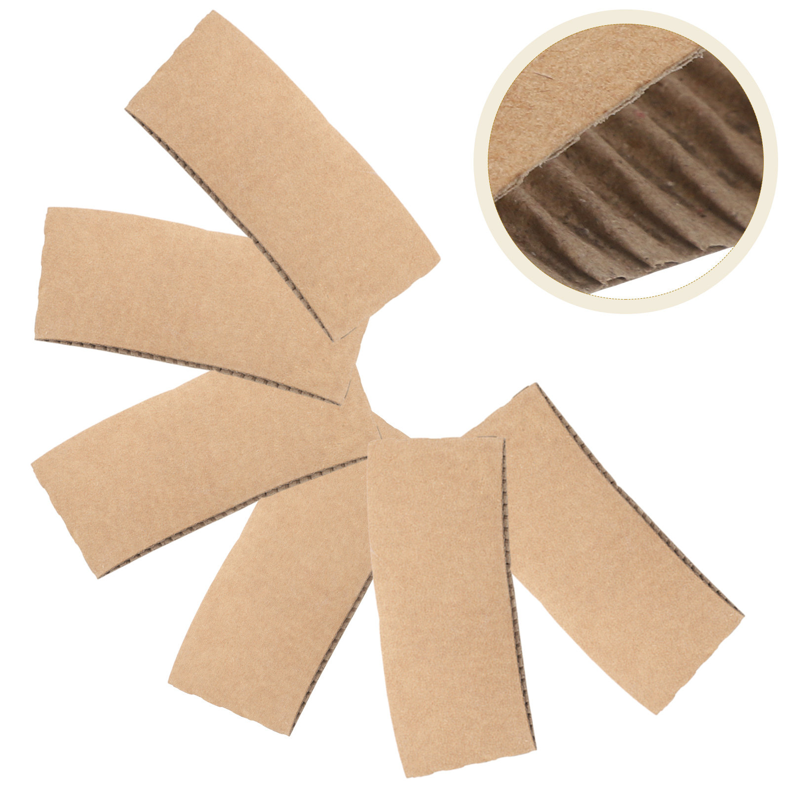 Coffee Tea Paper Cups - 100Pcs Kraft Paper Cup Sleeves Corrugated