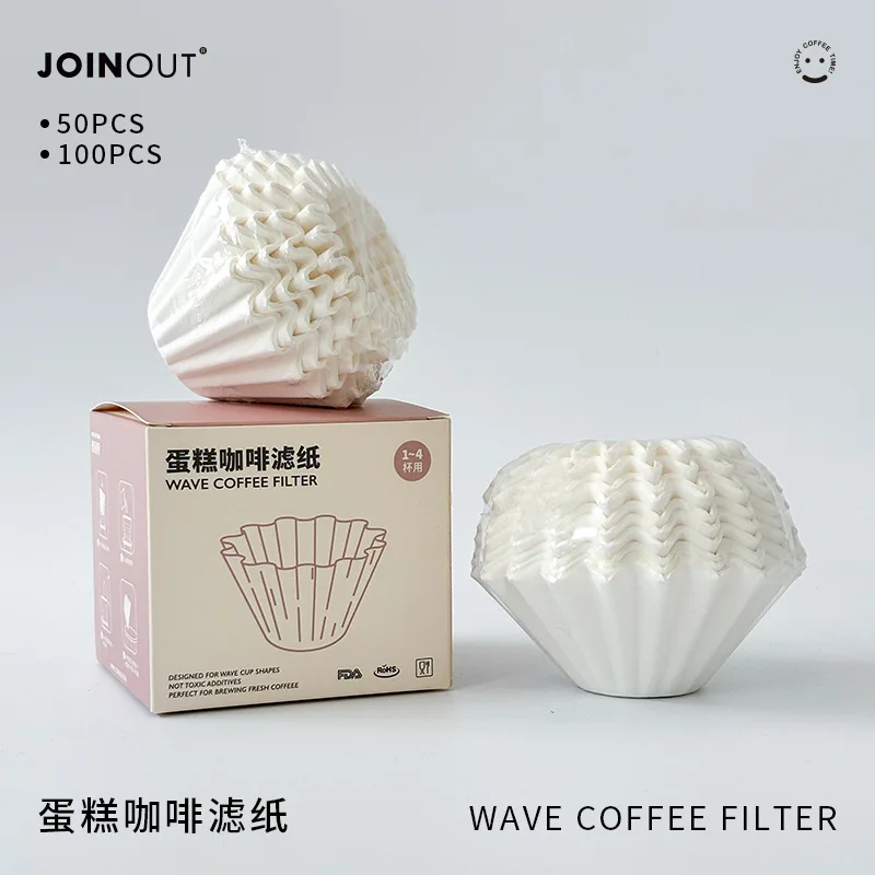 Coffee Tea Paper Cups - 50/100pcs Hand Brewed Coffee Filters,Cake Shape
