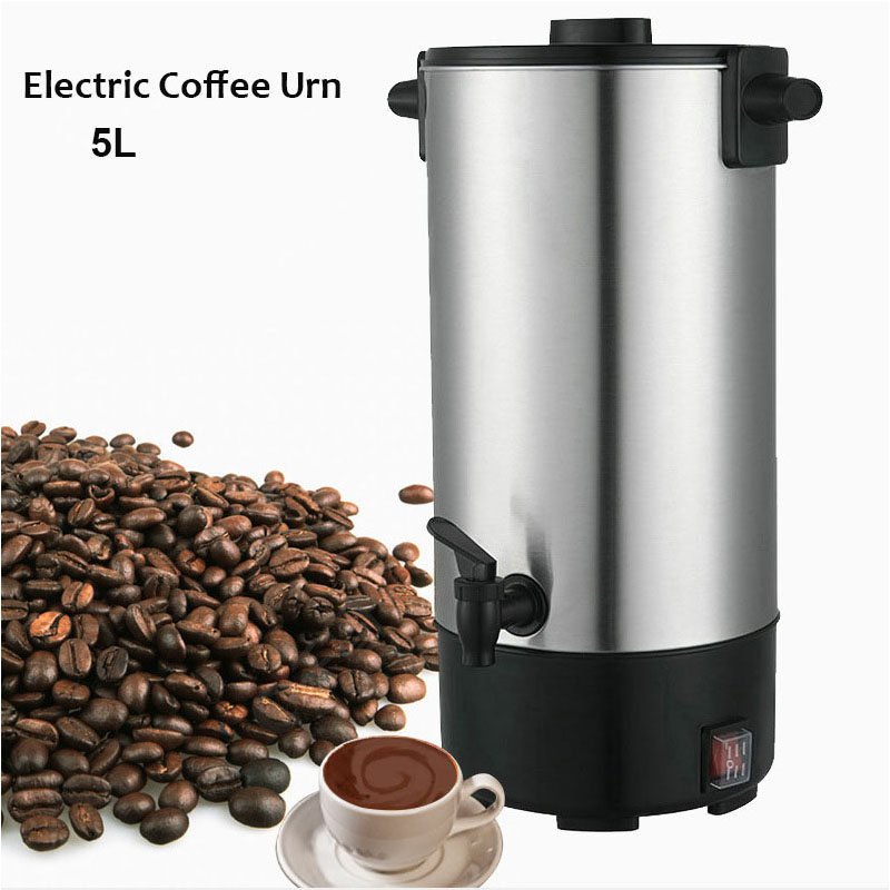 Coffee Tea Urn - 5L Stainless Steel Fast Brew Coffee