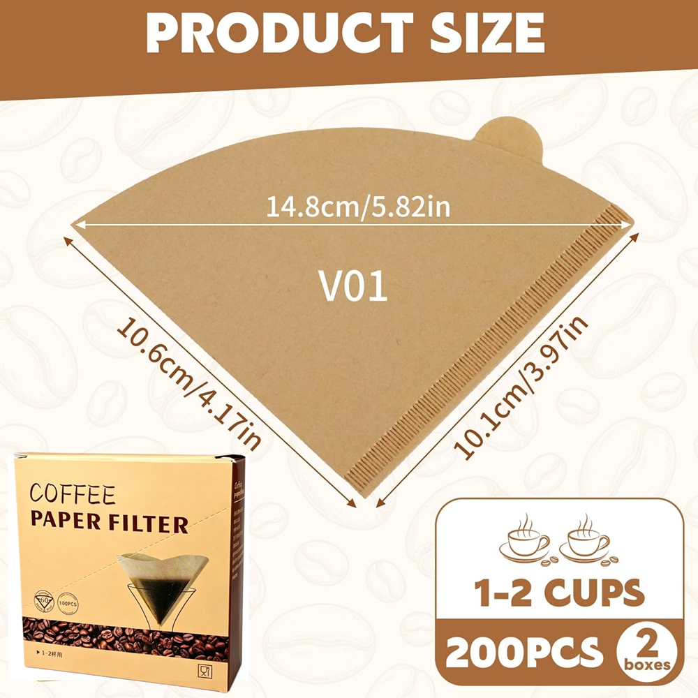 Coffee Filters 200 Count Cone  - Coffee Tea Paper Cups recension och pris