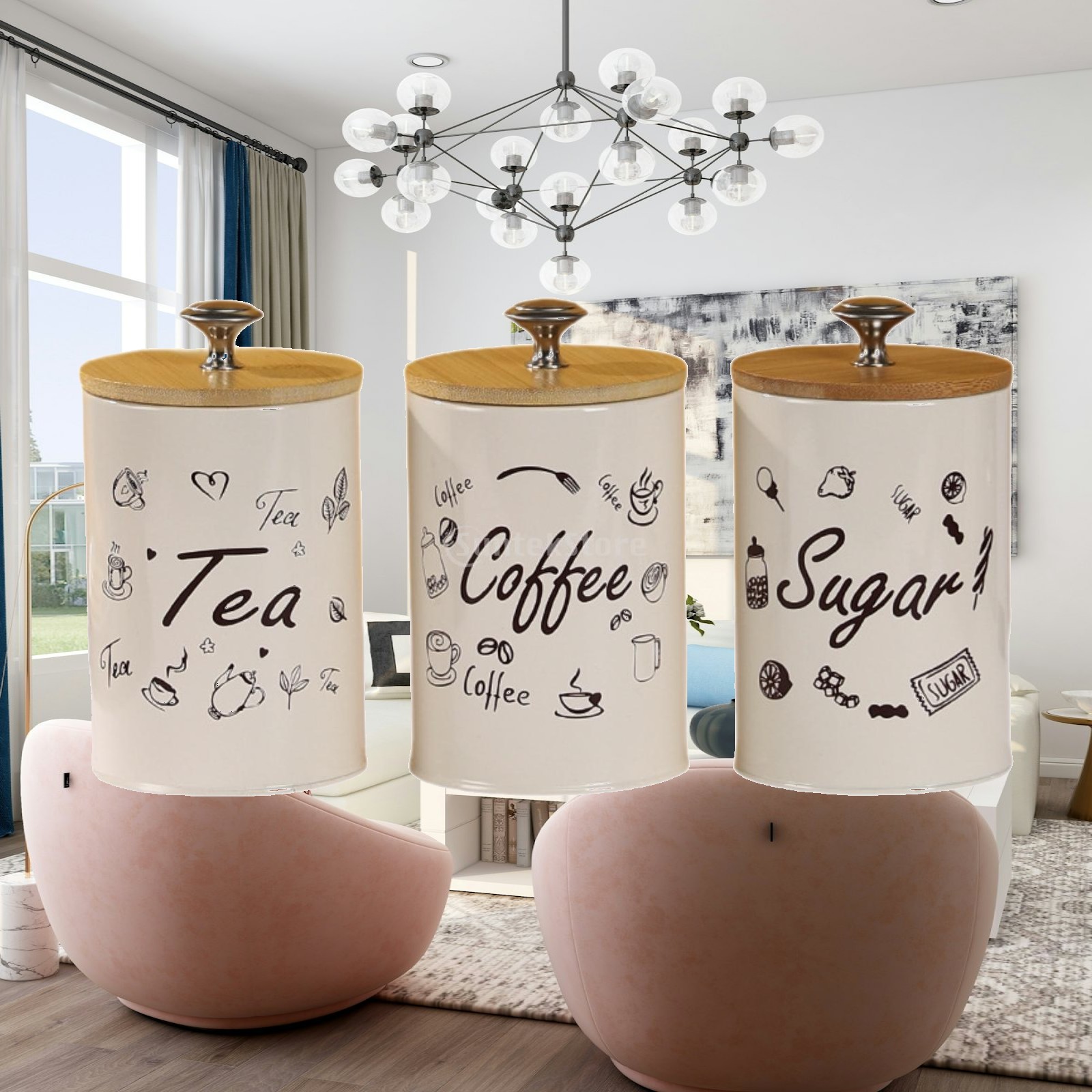 Farmhouse Coffee Tea Sugar Can - Coffee Tea Sugar Canister Set recension och pris