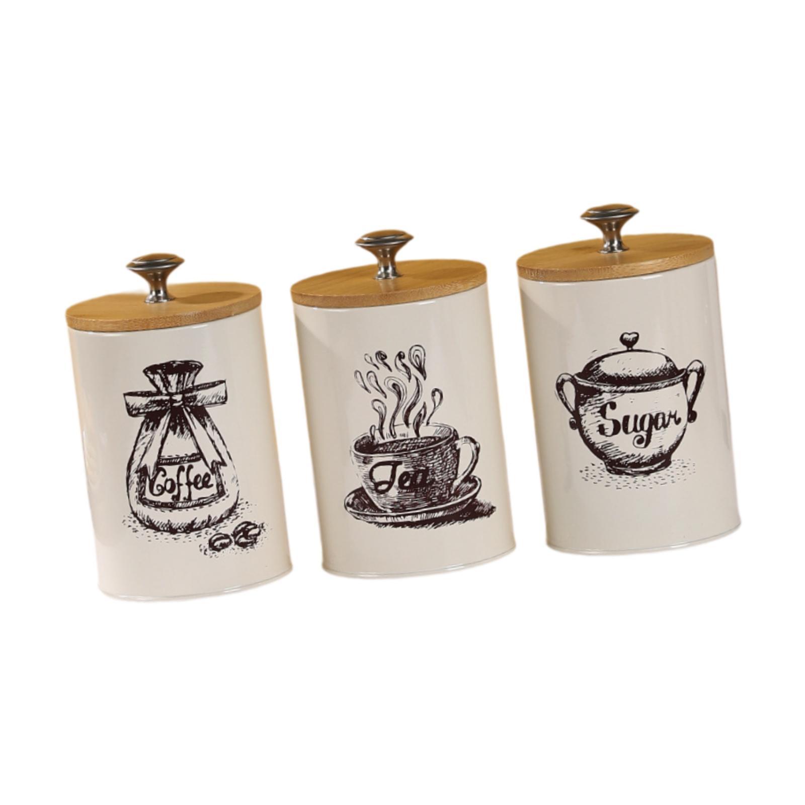 Farmhouse Coffee Tea Sugar Can - Coffee Tea Sugar Canister Set recension och pris