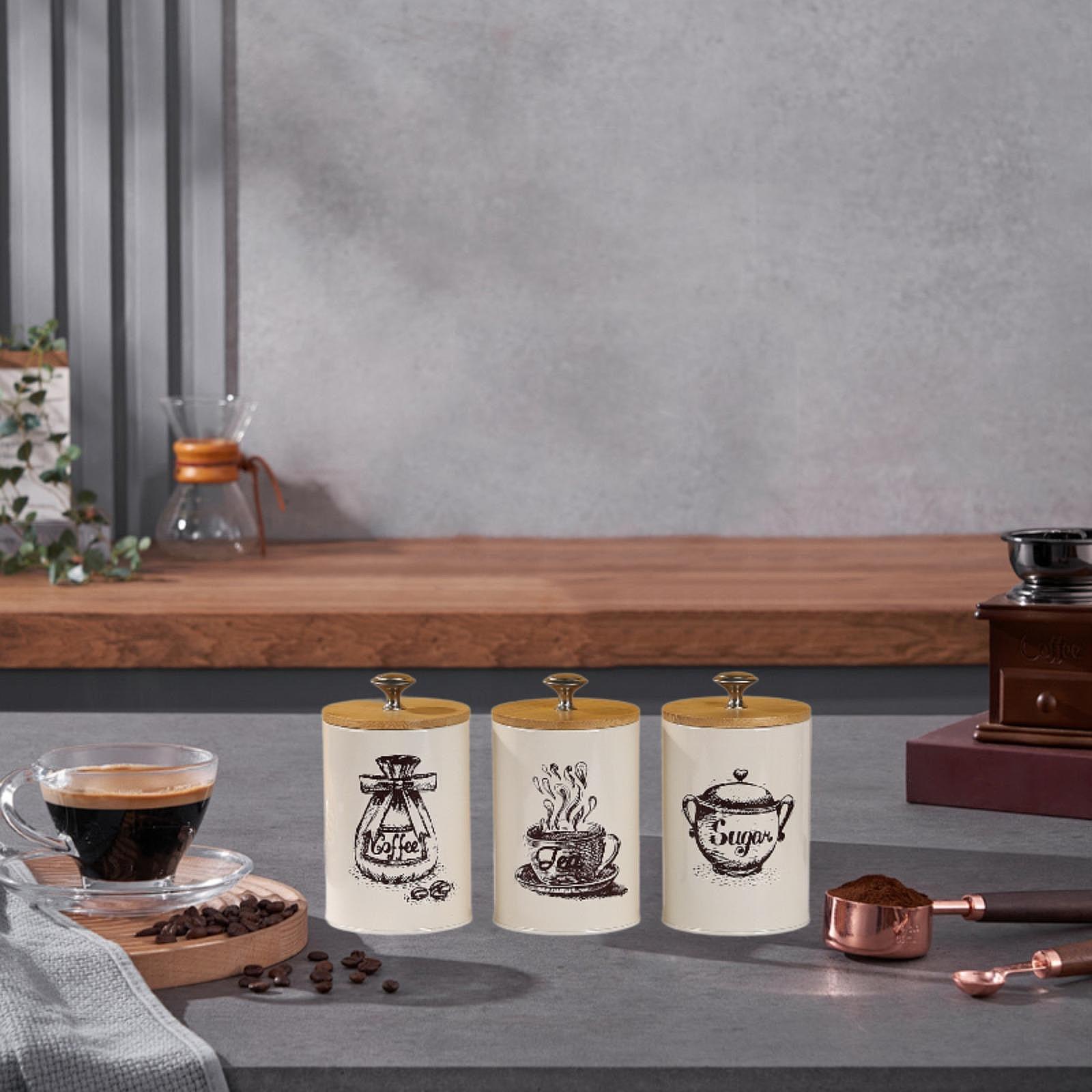 Farmhouse Coffee Tea Sugar Can - Coffee Tea Sugar Canister Set recension och pris