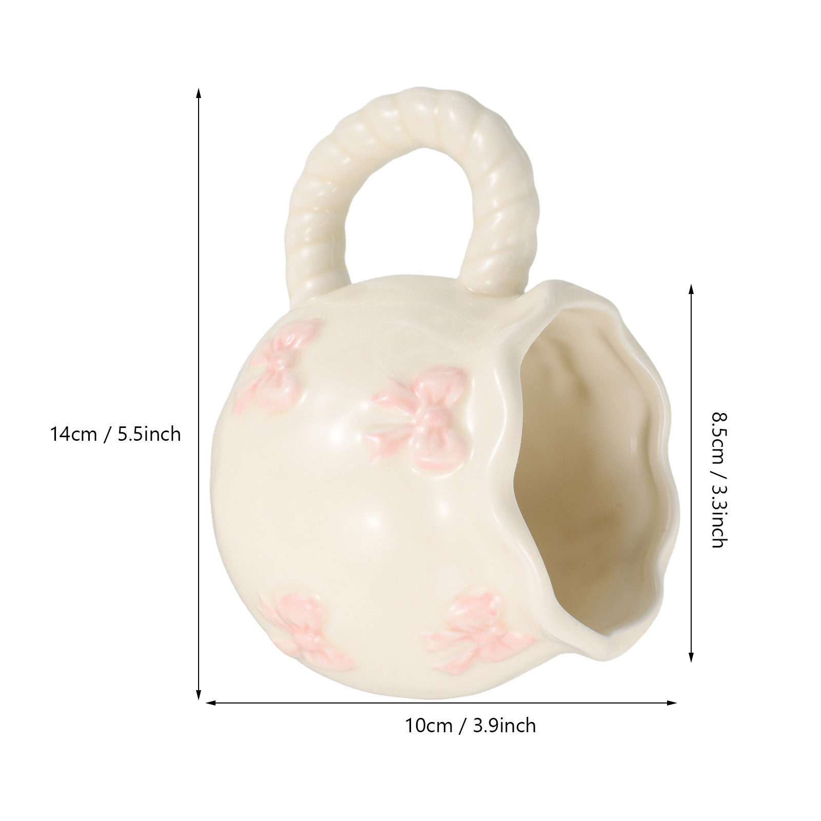 Unique 3D Bowknot Ceramic Mug  - Morning Tea Coffee recension och pris
