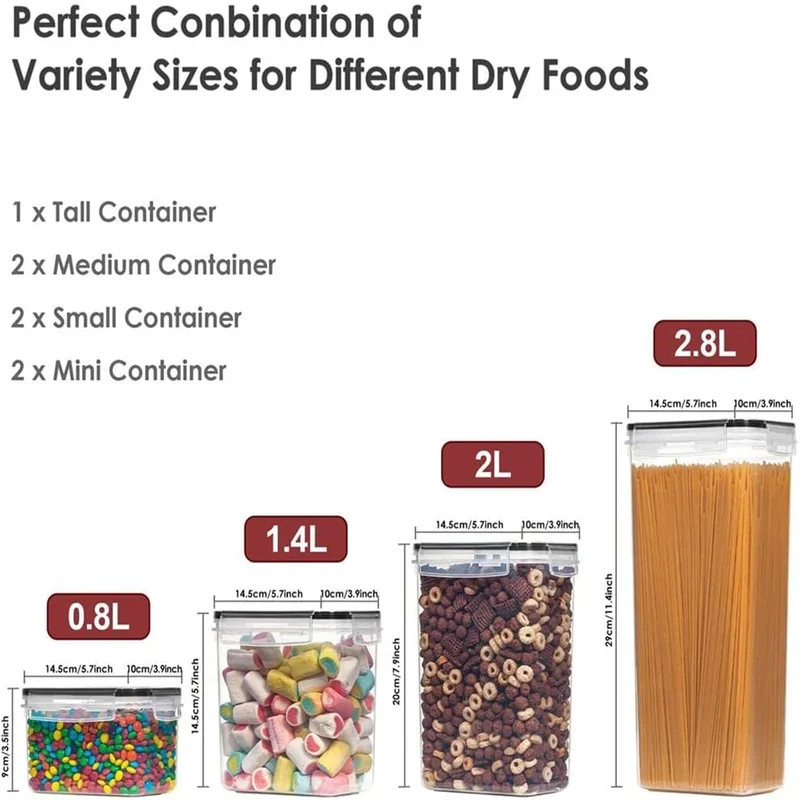 7Pcs Kitchen Food Storage Cont - Coffee Tea Sugar Canister Set recension och pris