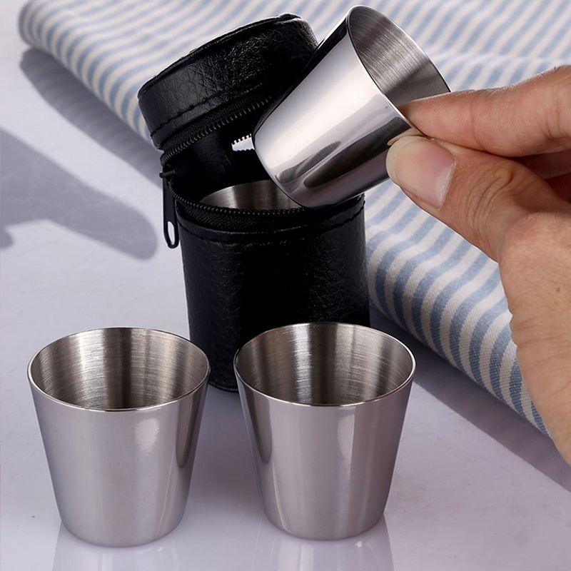 4/6Pcs Stainless Steel Cups Mi - Coffee Tea Sugar Canister Set recension och pris
