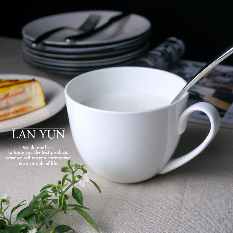 700ML, Plain White Bone China  - Morning Tea Coffee recension och pris