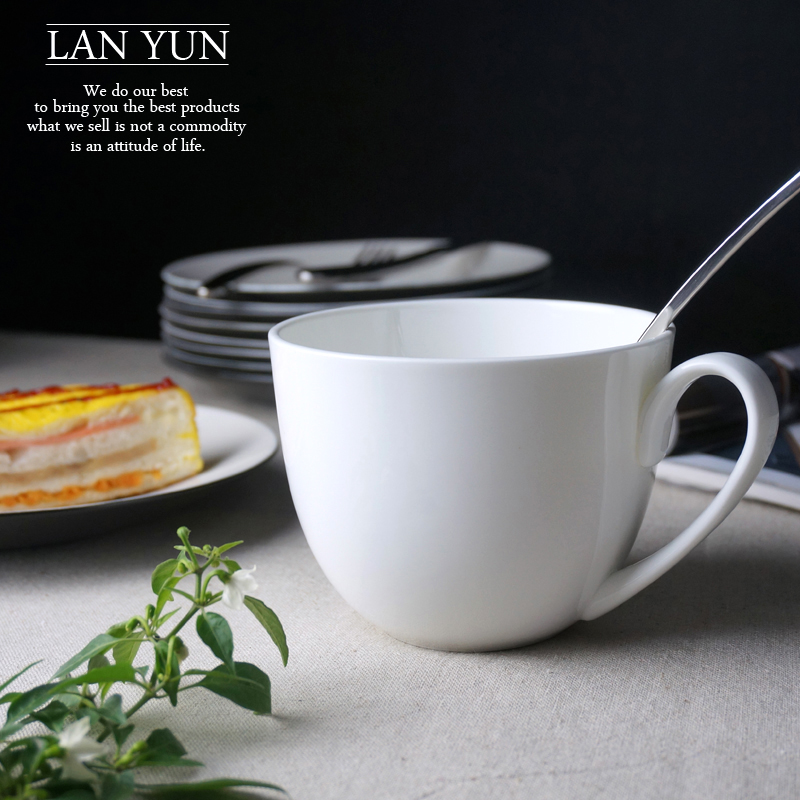 700ML, Plain White Bone China  - Morning Tea Coffee recension och pris