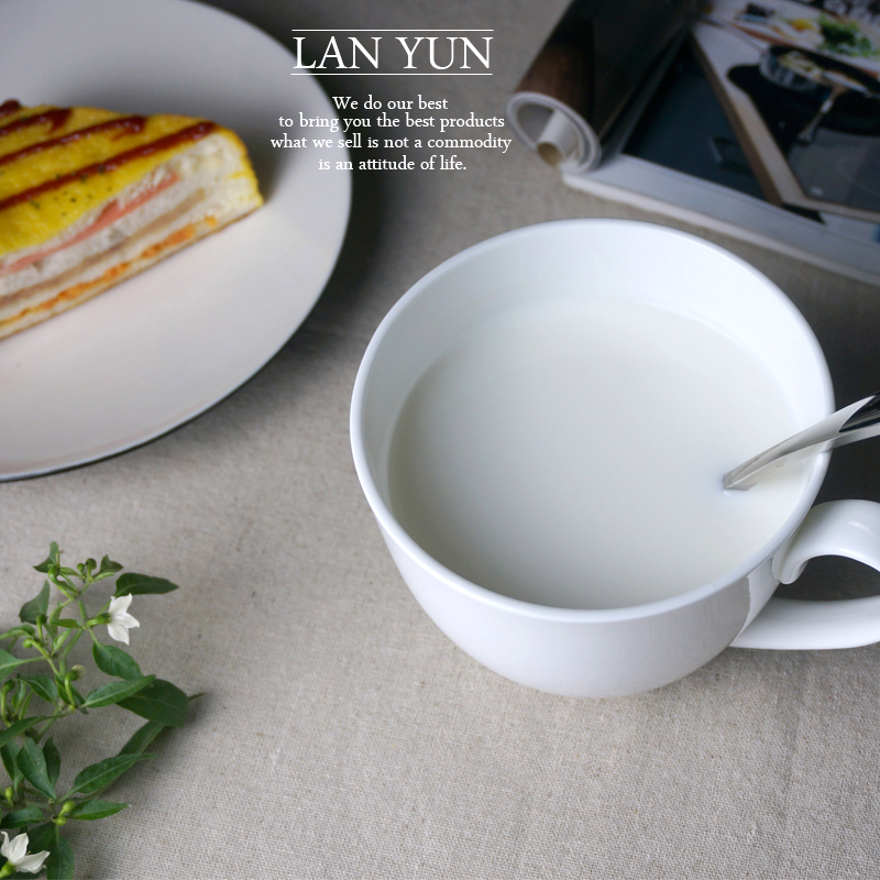 700ML, Plain White Bone China  - Morning Tea Coffee recension och pris