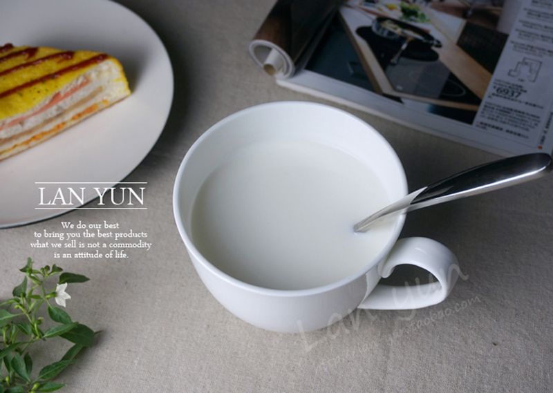 700ML, Plain White Bone China  - Morning Tea Coffee recension och pris