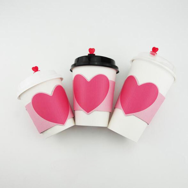 100pcs Disposable Cup Sleeve F - Coffee Tea Paper Cups recension och pris