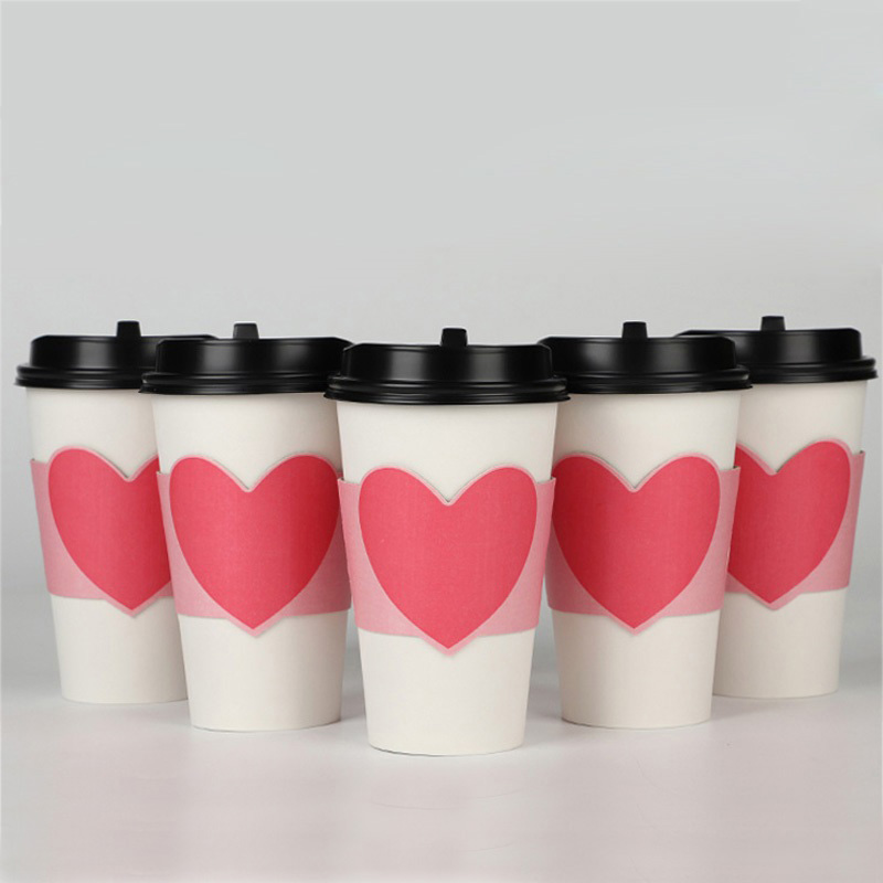 100pcs Disposable Cup Sleeve F - Coffee Tea Paper Cups recension och pris