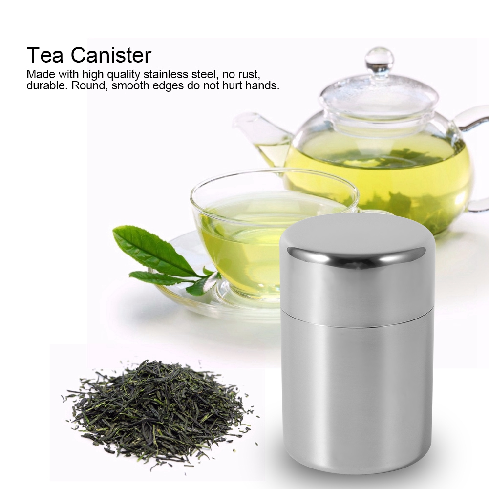 Stainless Steel Tea Leaf Tins  - Coffee Tea Sugar Canister Set recension och pris