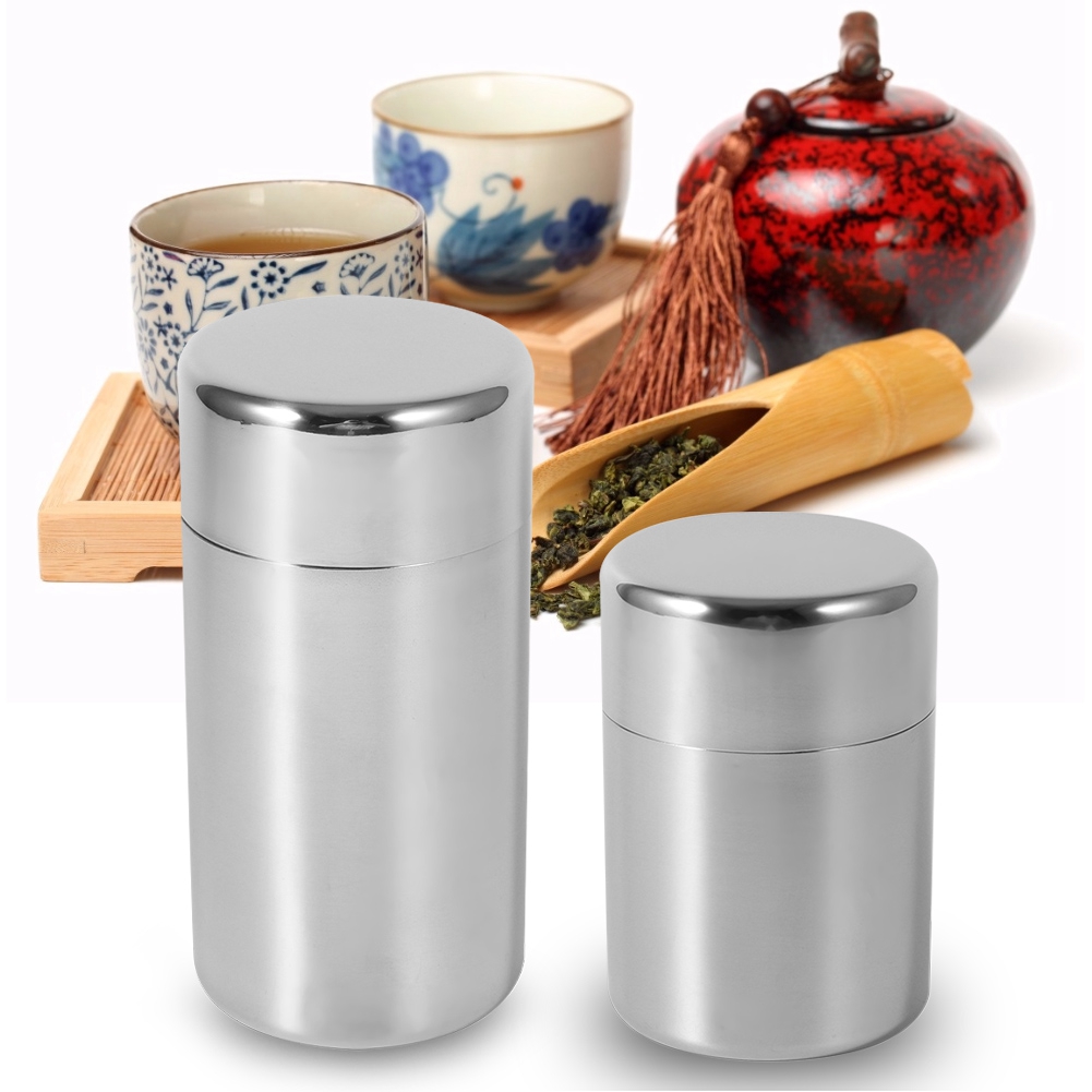 Stainless Steel Tea Leaf Tins  - Coffee Tea Sugar Canister Set recension och pris