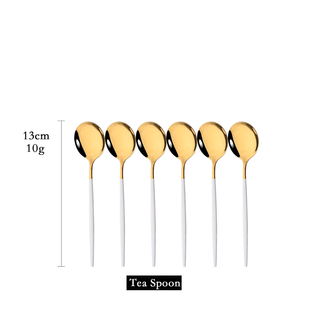 6Pcs Mirror White Gold Tea Spo - Coffee Tea Sugar Canister Set recension och pris