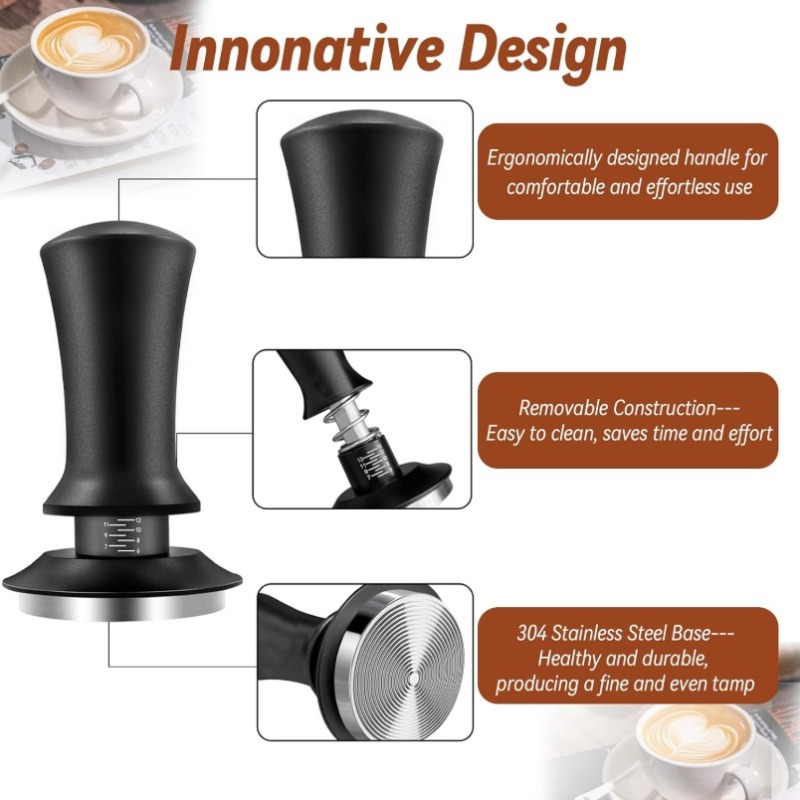 51/ 53/58mm Black Coffee Hand  - Coffee Tamper Leveler recension och pris