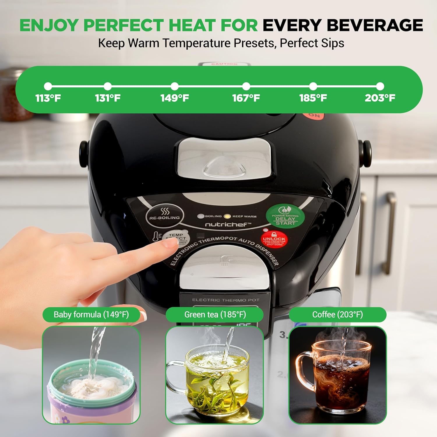 4L Electric Hot Water Dispense - Coffee Tea Display recension och pris