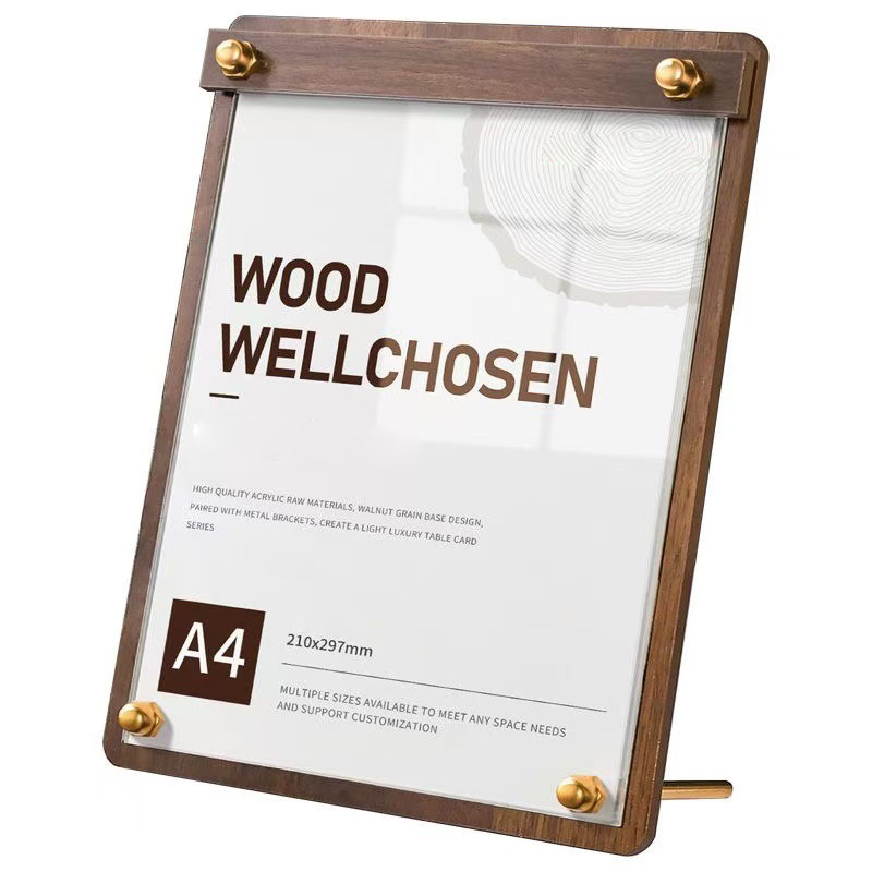 Custom A4/A5 Acrylic Wood Grai - Coffee Tea Display recension och pris