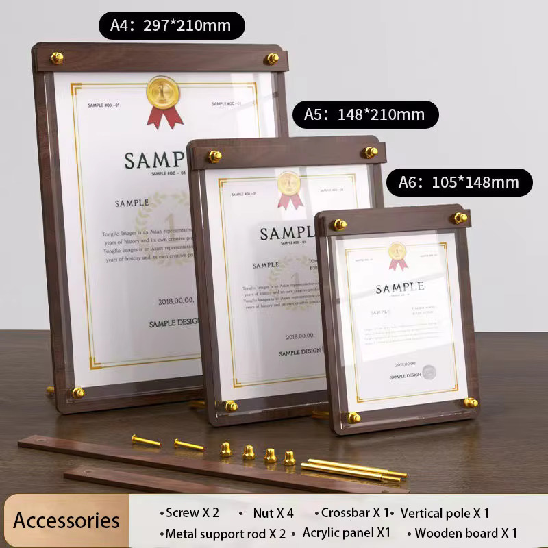Custom A4/A5 Acrylic Wood Grai - Coffee Tea Display recension och pris