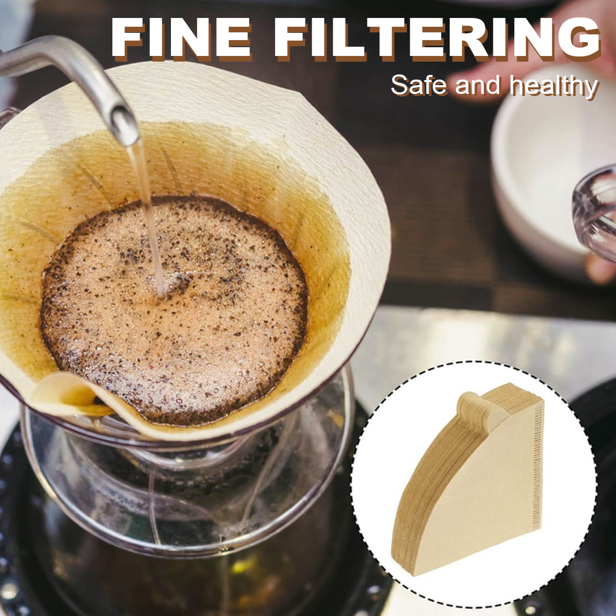 100/200 Count Cone Coffee Filt - Coffee Tea Paper Cups recension och pris