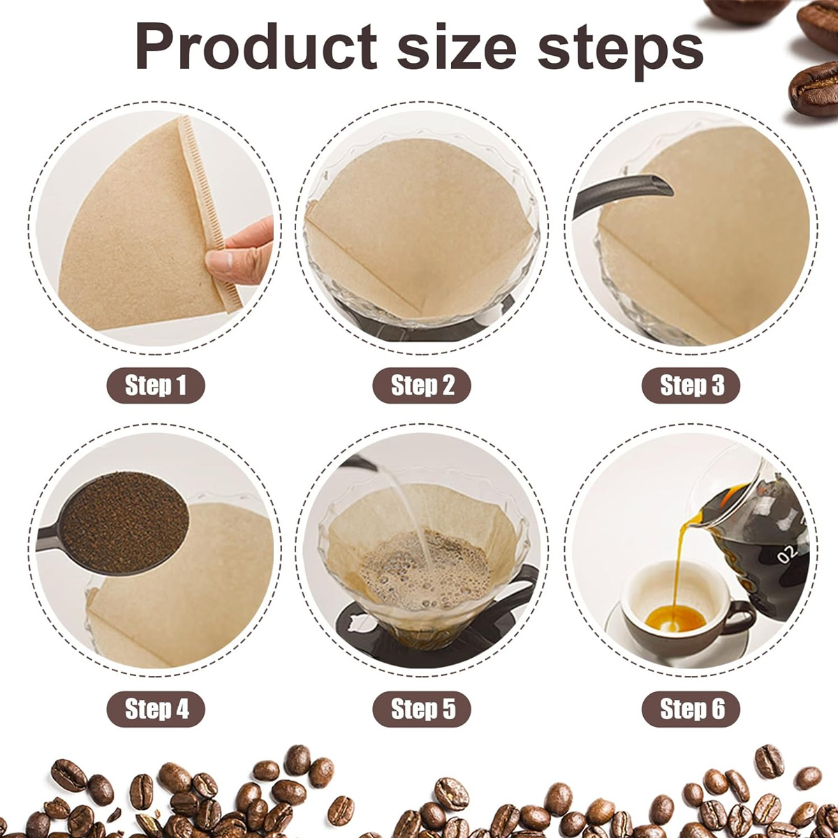 100/200 Count Cone Coffee Filt - Coffee Tea Paper Cups recension och pris