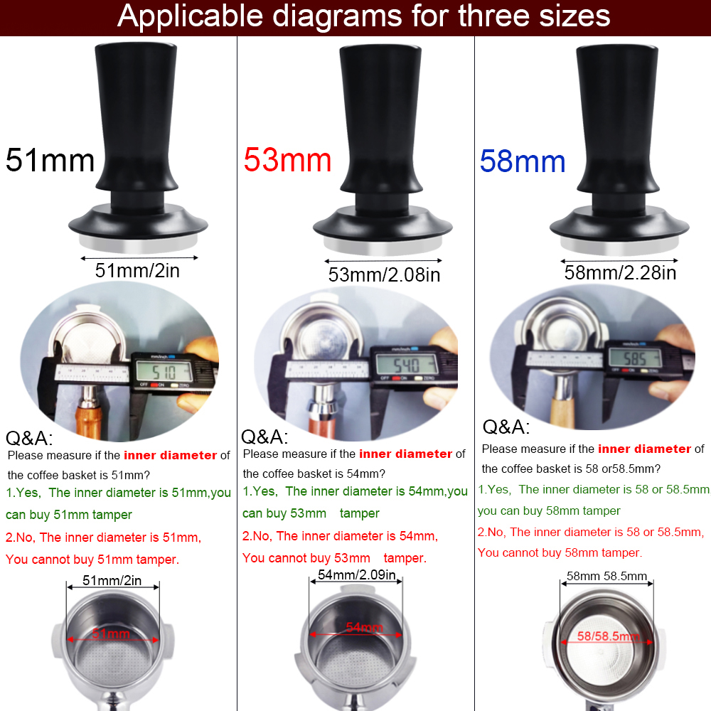 51/53/58mm Espresso Tamper, 5P - Coffee Tamper Leveler recension och pris