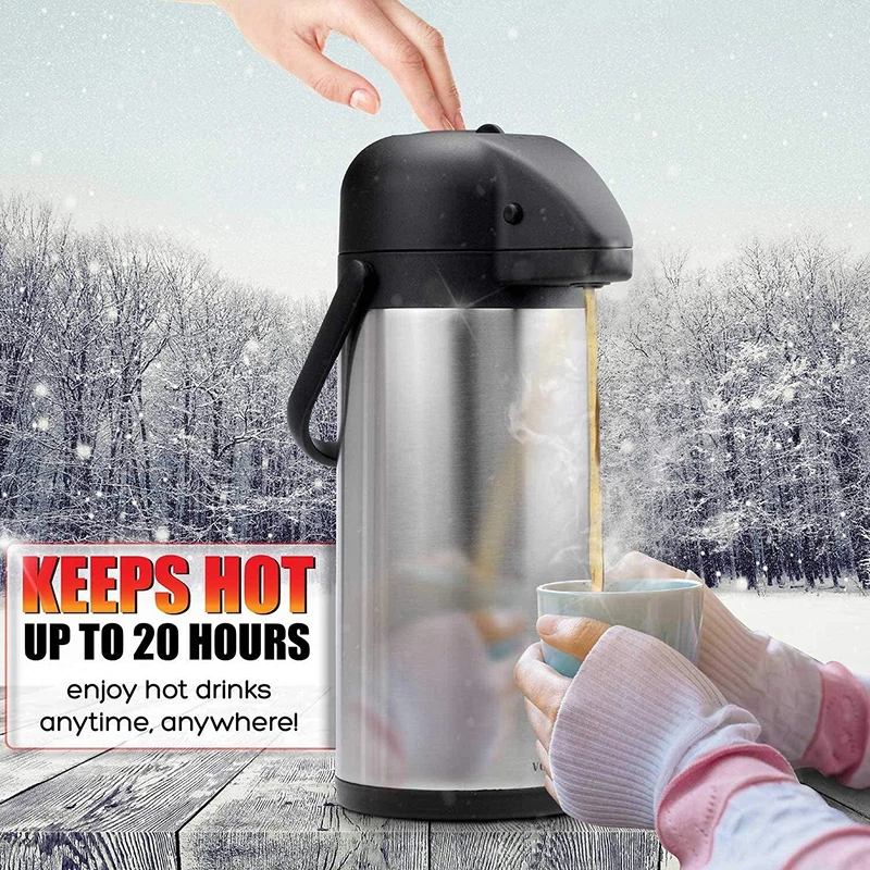 Stainless Steel Airpot Dispens - Coffee Tea Urn recension och pris