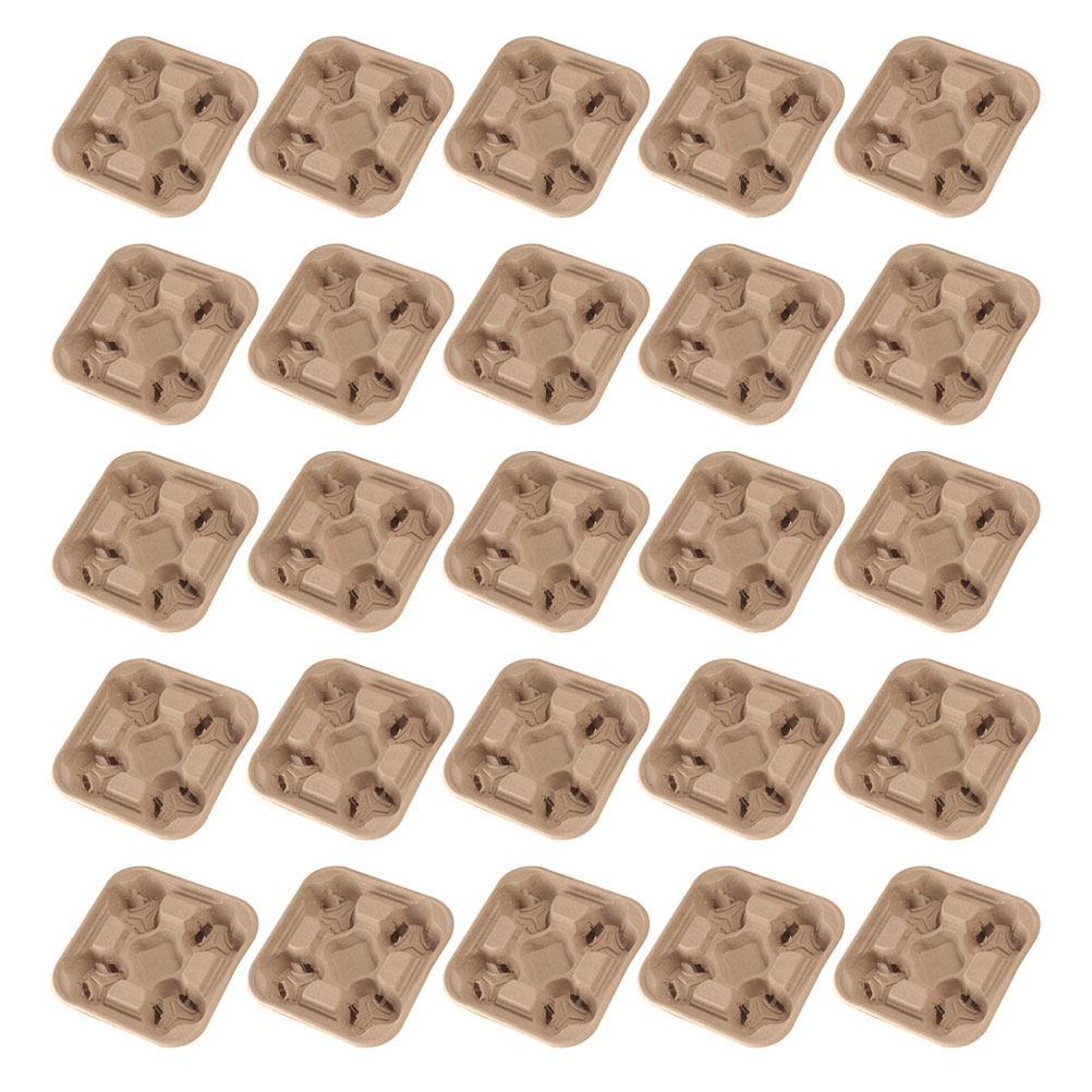 25Pcs Four Cup Paper Pulp Hold - Coffee Tea Paper Cups recension och pris