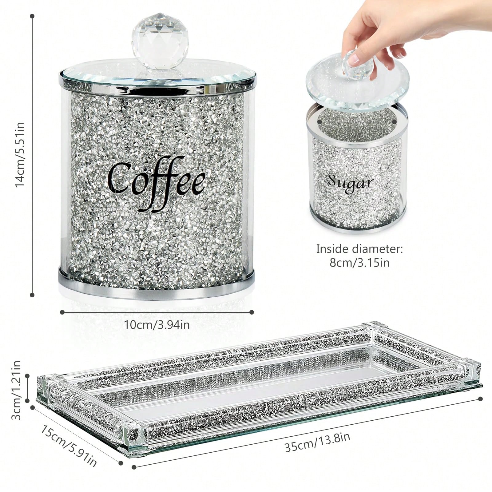 Coffee Sugar Tea Canister Set  - Coffee Tea Sugar Canister Set recension och pris