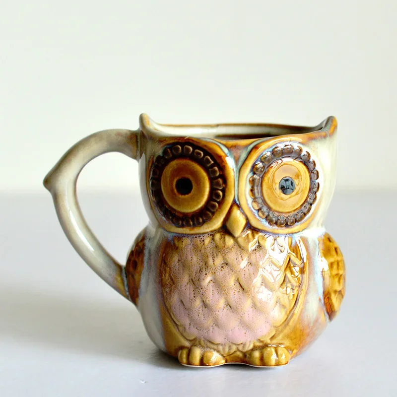 Cute Owl Cartoon Coffee Drinkw - Morning Tea Coffee recension och pris