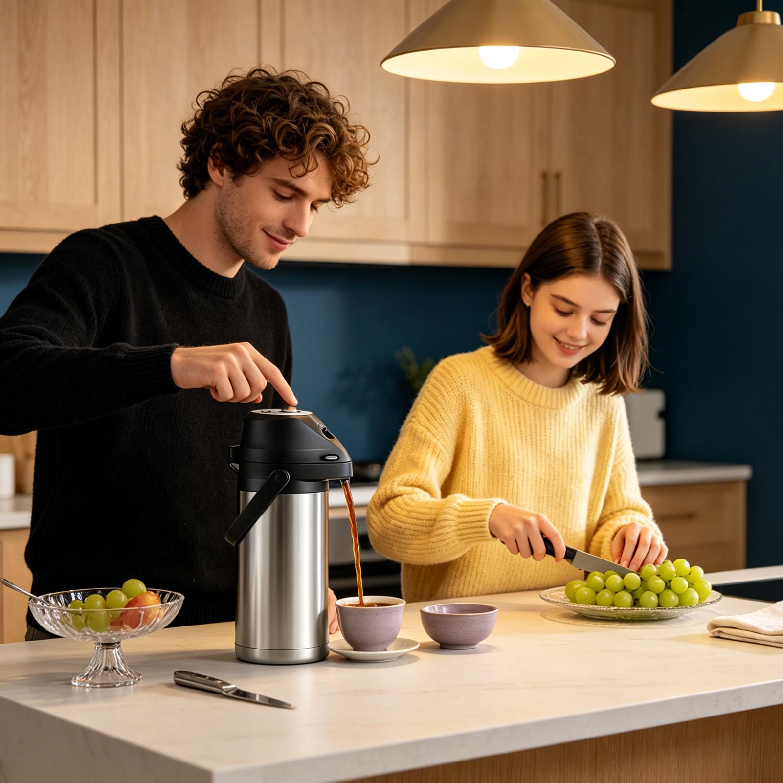 Stainless Steel Airpot Dispens - Coffee Tea Urn recension och pris
