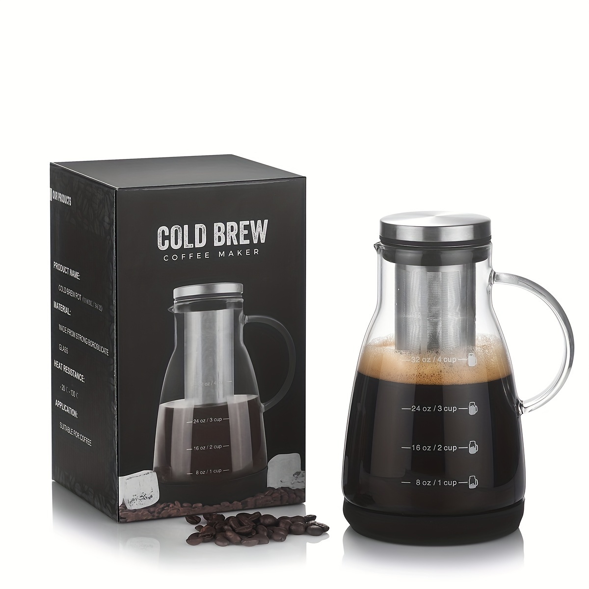 24oz Classic Glass Cold Brew C - Coffee Tea Maker recension och pris
