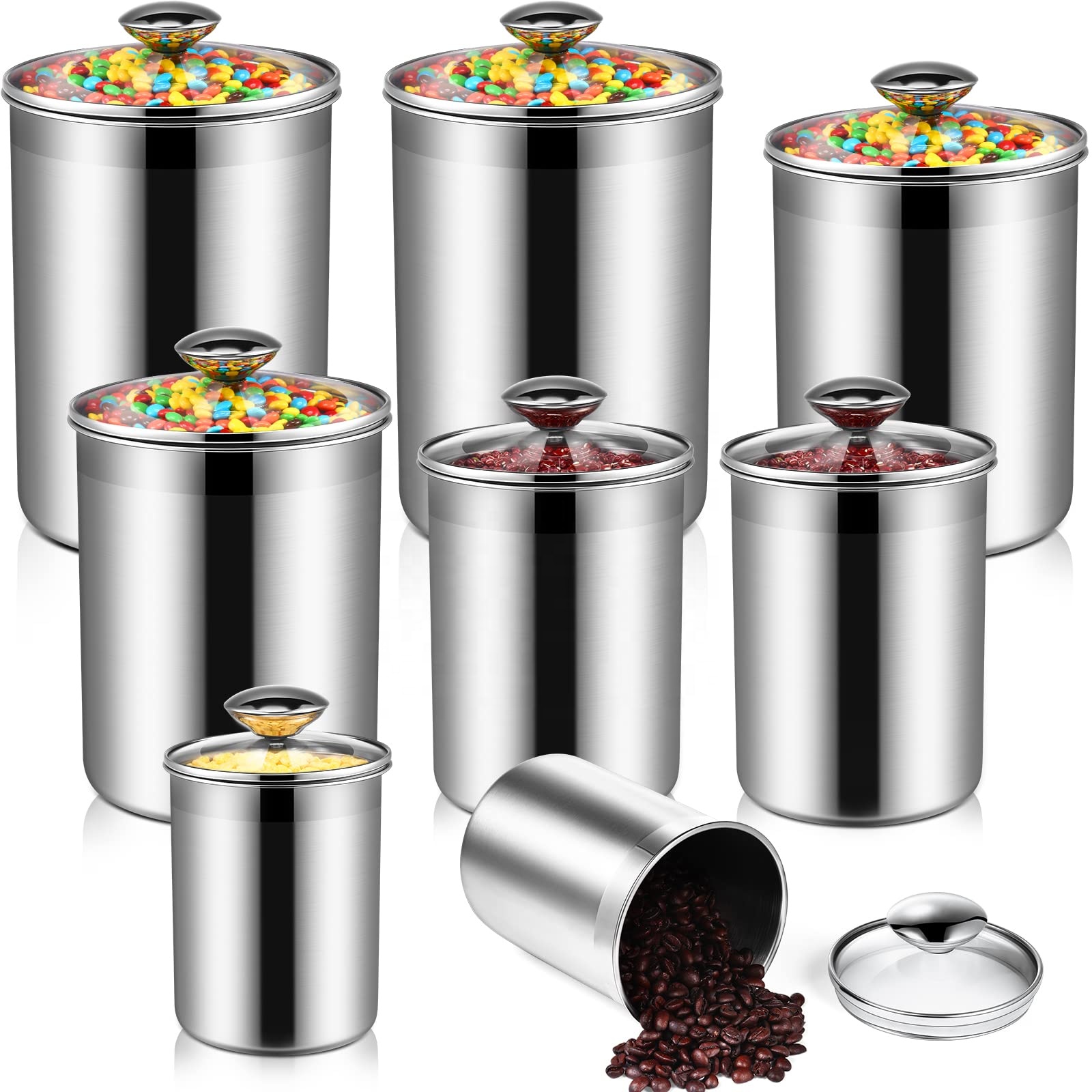 Food Storage Containers Tea Co - Coffee Tea Sugar Canister Set recension och pris