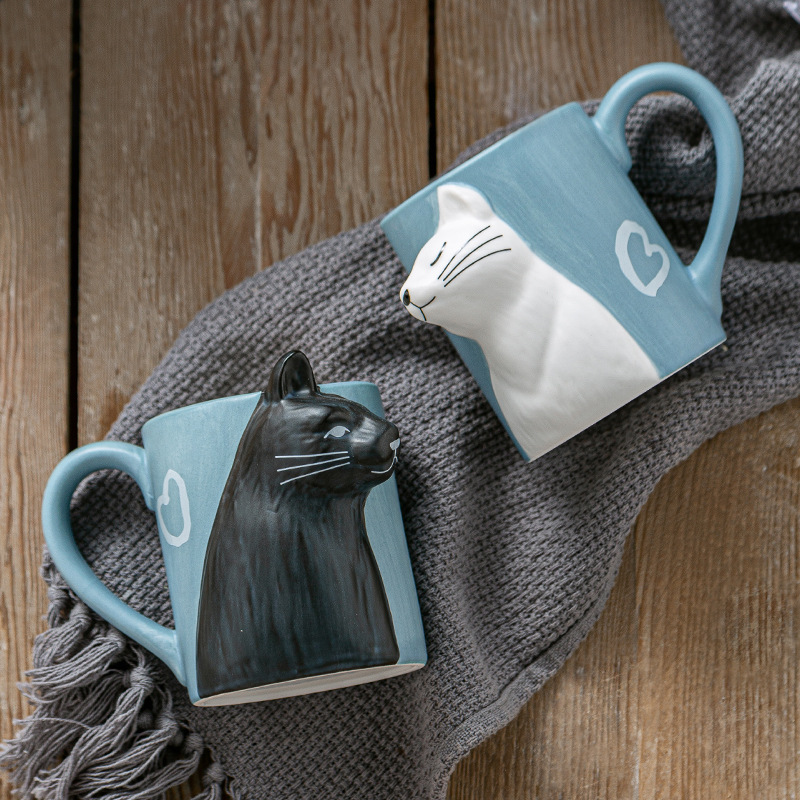 1pcs Kiss Cat Ceramic Mugs for - Morning Tea Coffee recension och pris