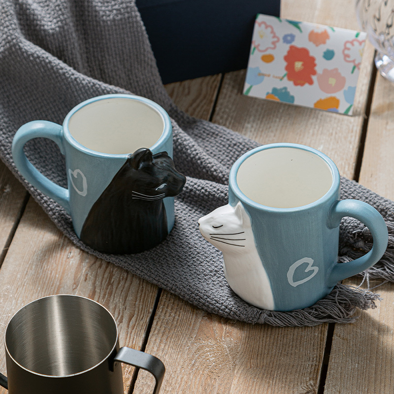 1pcs Kiss Cat Ceramic Mugs for - Morning Tea Coffee recension och pris