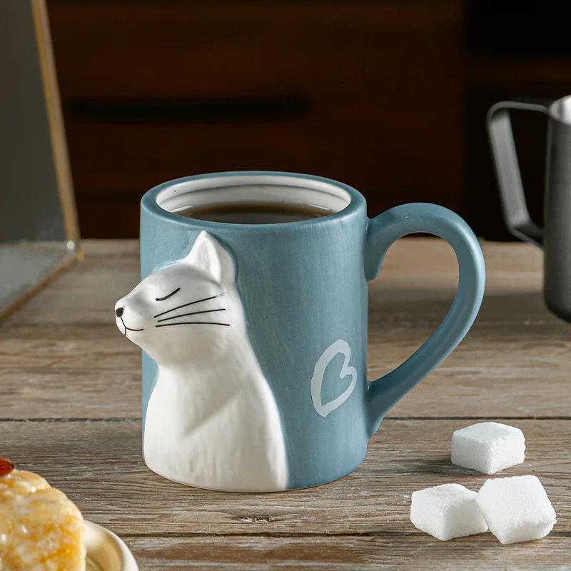 1pcs Kiss Cat Ceramic Mugs for - Morning Tea Coffee recension och pris