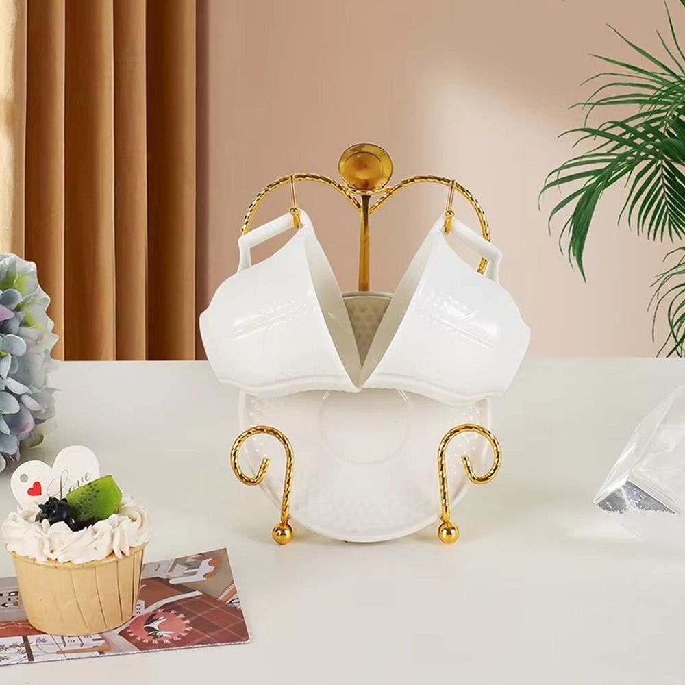 Durable Metal Cup and Saucer D - Coffee Tea Display recension och pris