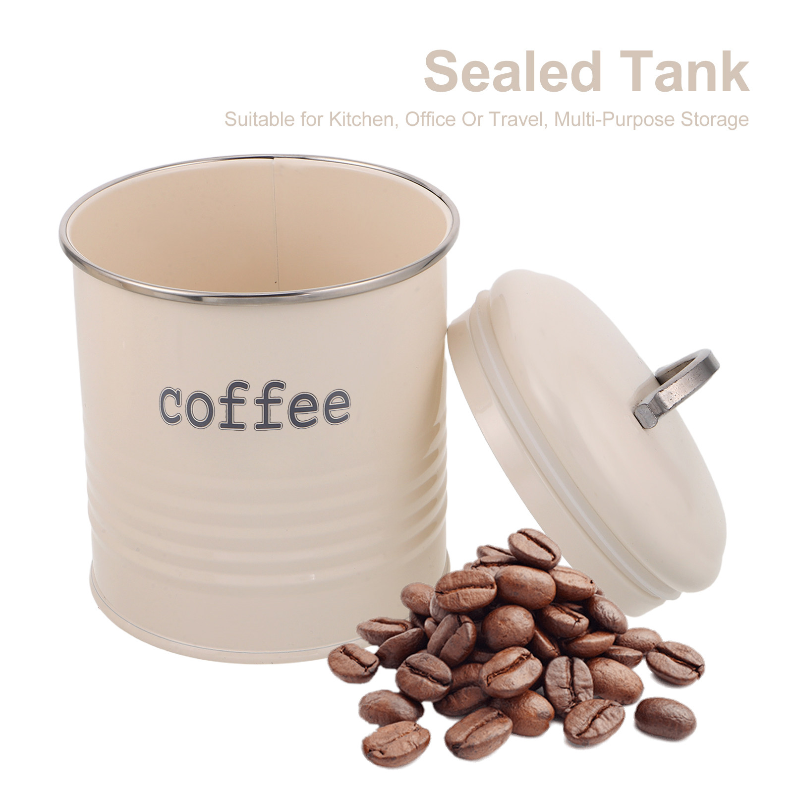 3Pcs Sealed Coffee Bean Contai - Coffee Tea Sugar Canister Set recension och pris
