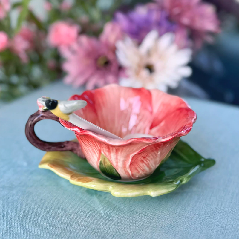 Ceramic Flower Coffee Cup with - Coffee Or Tea Please recension och pris