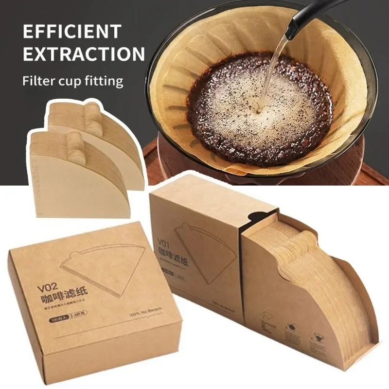 Wood Pulp 02 Cone Filter Pour  - Coffee Tea Paper Cups recension och pris