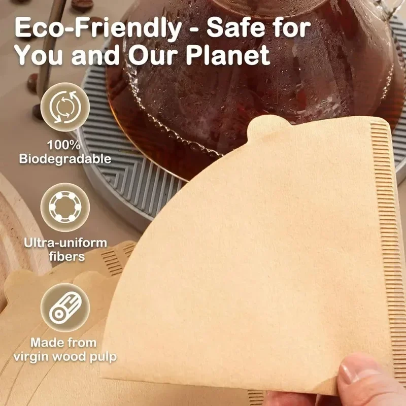 Wood Pulp 02 Cone Filter Pour  - Coffee Tea Paper Cups recension och pris