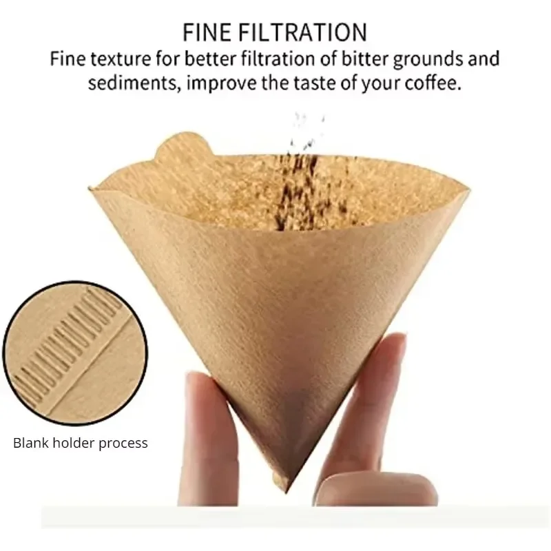 Wood Pulp 02 Cone Filter Pour  - Coffee Tea Paper Cups recension och pris